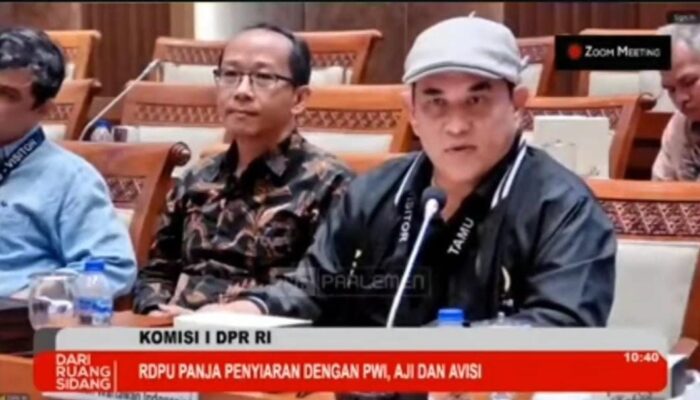 Ketua PWI Pusat Zulmansyah Soroti Dampak Revisi UU Penyiaran dalam RDPU Komisi I DPR RI