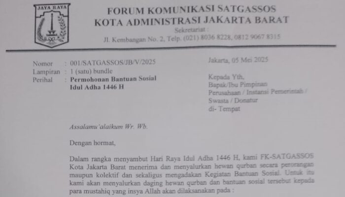 Sudin Sosial Jakarta Barat Bongkar Surat Permintaan Kurban Palsu, Waspadai Penipuan Berkedok Amal