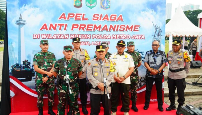 Kapolda Metro Jaya dan Pangdam Jaya Pimpin Apel Operasi Anti Premanisme di Monas
