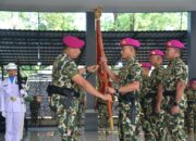 Kolonel Marinir Ena Sulaksana Resmi Pimpinan Prajurit Petarung Pasmar 1