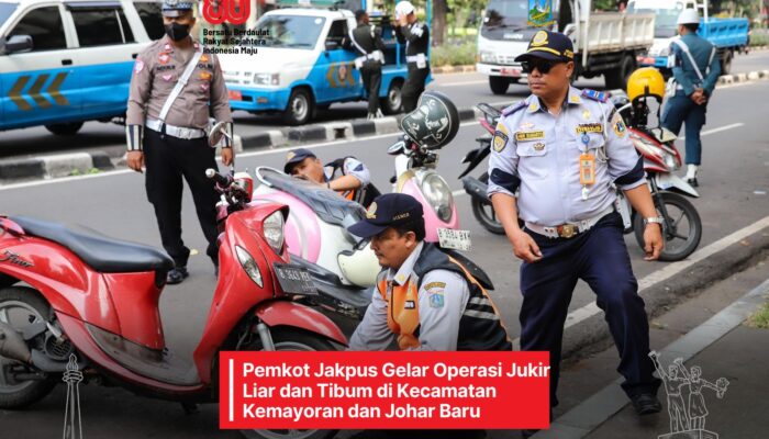 Pemkot Jakpus Gelar Operasi Jukir Liar dan Tibum di Kecamatan Kemayoran dan Johar Baru