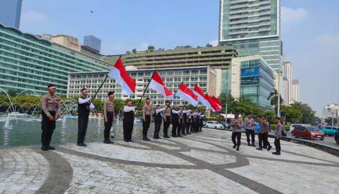 Lagu Indonesia Raya Bergema di Bundaran HI Sambut HUT ke-80 RI