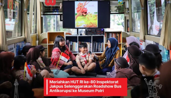 Meriahkan HUT RI ke-80 Inspektorat Jakpus Selenggarakan Roadshow Bus Antikorupsi ke Museum Polri