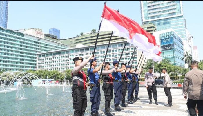 Pemutaran Lagu Indonesia Raya di Bundaran HI Meriahkan HUT ke-80 RI