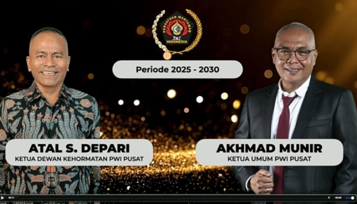 Selamat.. Akhmad Munir Nahkodai Ketum PWI Pusat dan Atal S. Depari Sebagai Dewan Kehormatan PWI Pusat 2025-2030