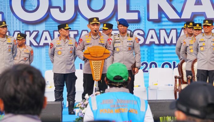 Hadiri Apel Ojol Kamtibmas, Kapolri Ajak Bersinergi Jaga Kamtibmas