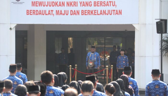 Kemendagri Gelar Upacara Hari Kesaktian Pancasila dan Lepas Kontingen Pornas XVII Korpri