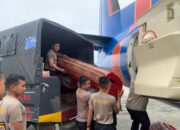 Polri Kembali Saluran 2,1 Ton Bantuan Logistik Ke Aceh Tengah