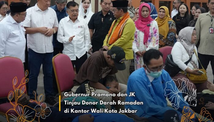 Gubernur Pramono dan Jusuf Kalla Tinjau Aksi Donor Darah Ramadan di Jakarta Barat