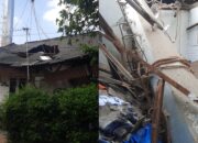 Rumah Warga Hancur Tertimpa Tiang Tower, Dugaan Proyek “Siluman” Disorot