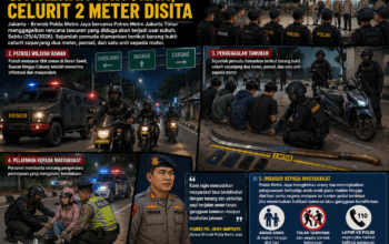 Tawuran Subuh Digagalkan, Brimob dan Polres Jaktim Sita Celurit 2 Meter