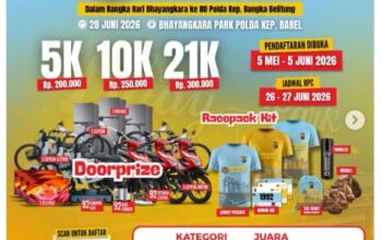 Polda Babel Dorong Gaya Hidup Sehat Lewat Bhayangkara Babel Run 2026
