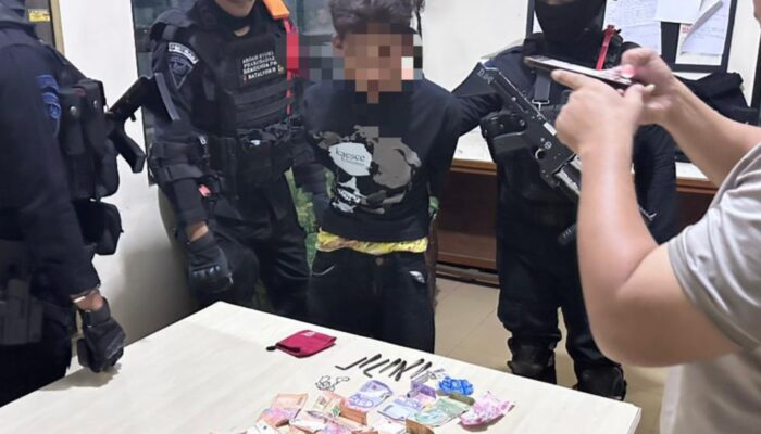 Patroli Brimob Batalayon D, Amankan Pelaku Curanmor Saat Patroli Dini Hari di Bekasi