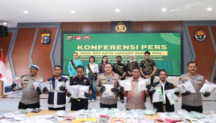 Operasi Antik LK 2026 Berakhir, Polda Riau Bongkar 435 Kasus Narkoba dan 557 Tersangka Diamankan