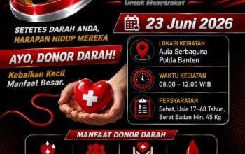 Semarak Hari Bhayangkara ke-80, Polda Banten Gelar Donor Darah dan Khitanan Gratis