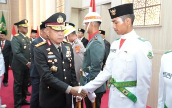 Kapolda Banten Hadiri Pengukuhan Paskibraka dan Pasukan 45 Provinsi Banten 2026