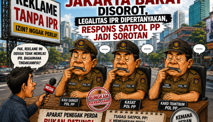 Reklame di Jakarta Barat Disorot, Legalitas IPR Dipertanyakan, Respons Satpol PP Jadi Sorotan