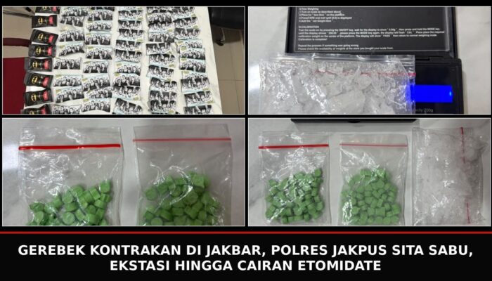 Gerebek Kontrakan di Cengkareng, Polres Jakpus Bongkar Peredaran Sabu, Ekstasi hingga Etomidate